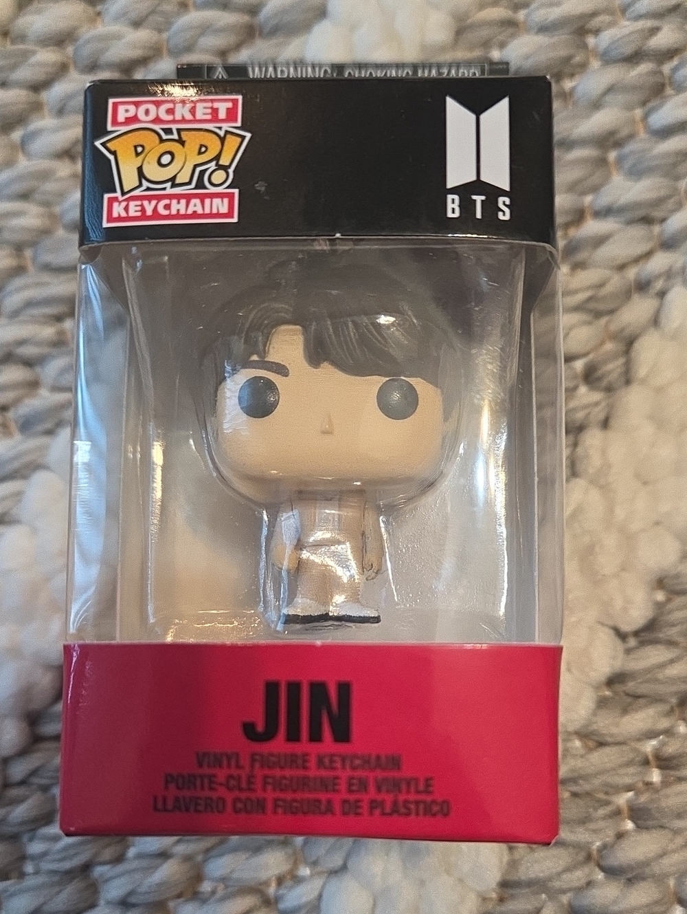 Funko Pocket Pop! Keychain Jin Vinyl Figure - White and Black